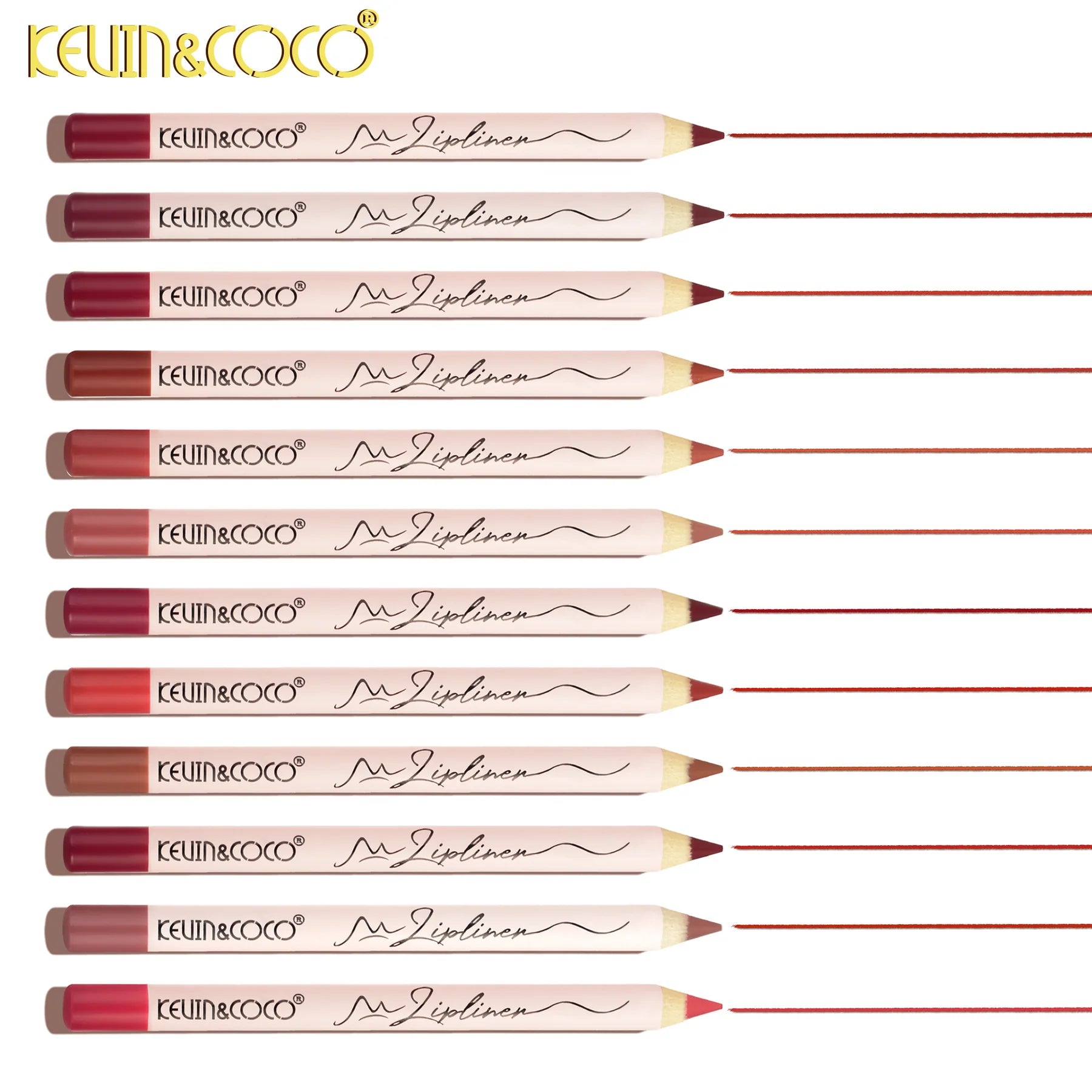 KEVIN&COCO 12-Pack Lip Liner Set