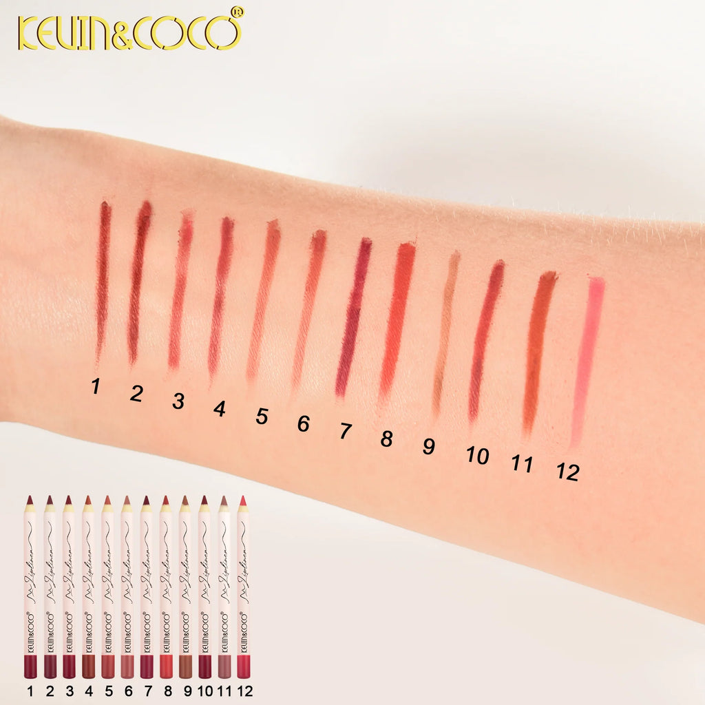 KEVIN&COCO 12-Pack Lip Liner Set