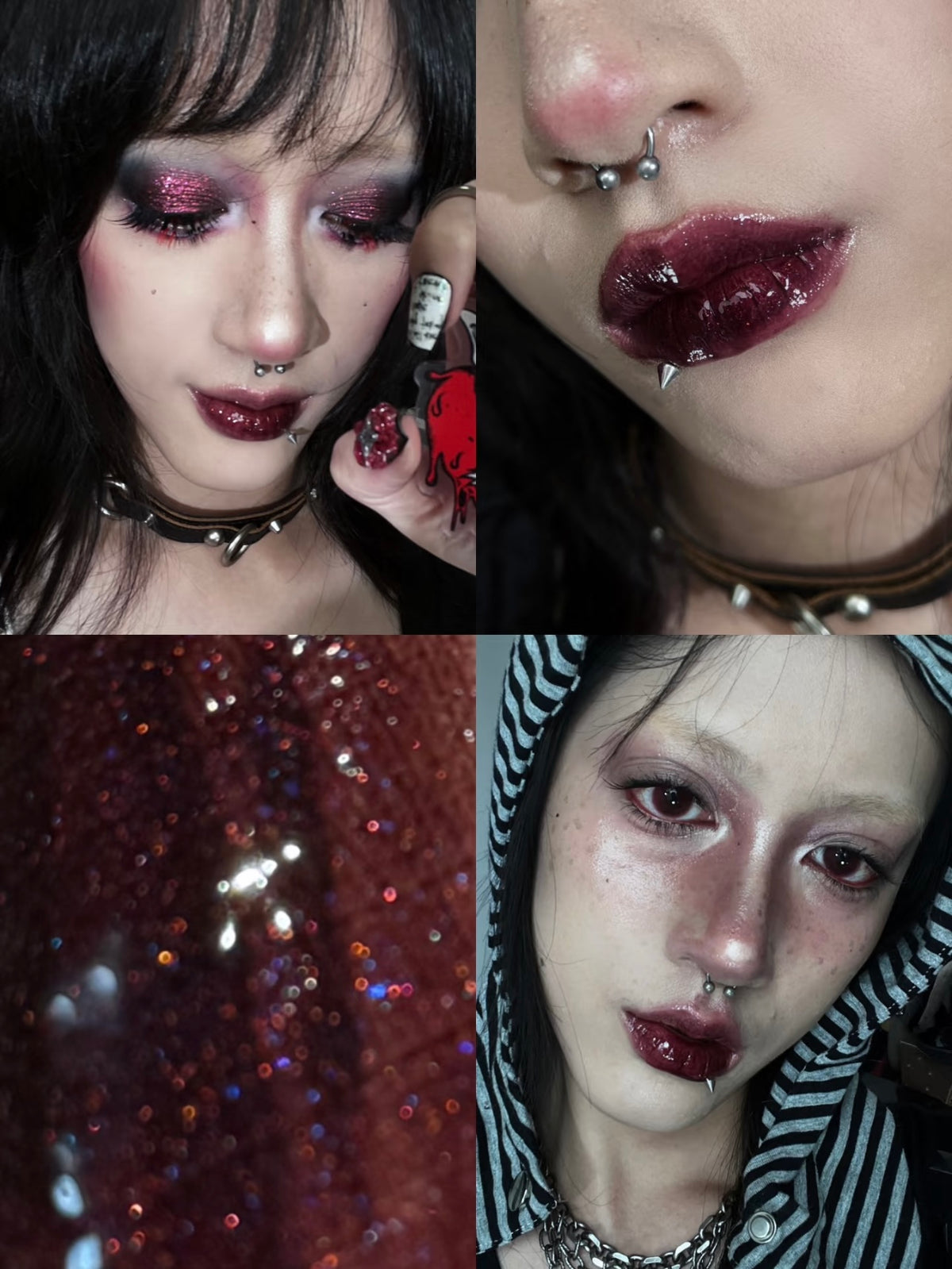 Shellwe Makeup Punk Bunny Lip Gloss G086 Moth Flame Red
