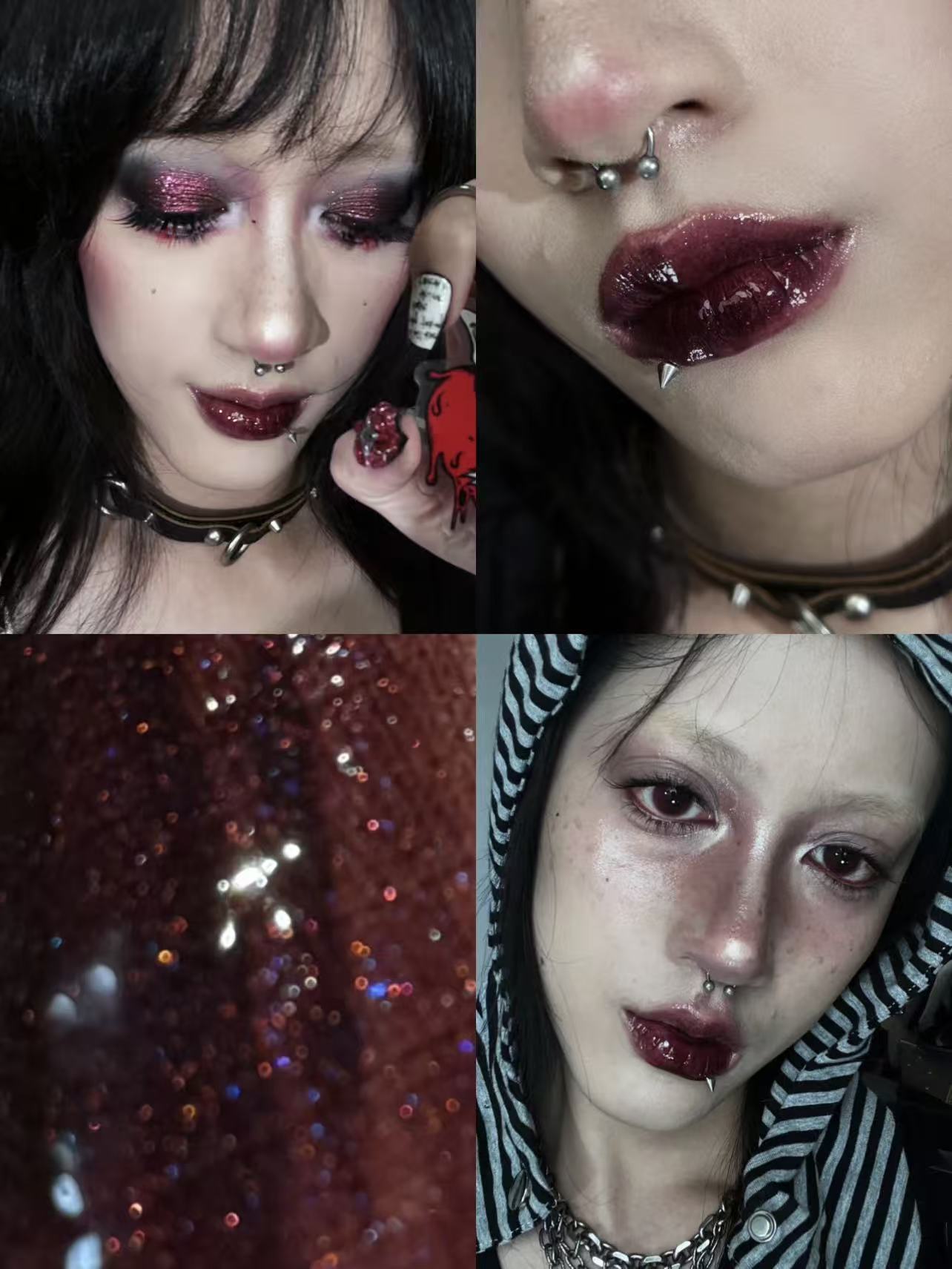 Shellwe Makeup Punk Bunny Lip Gloss G086 Moth Flame Red